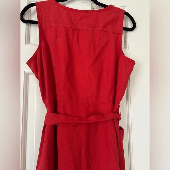 J Jill Linen Blend Button Down Dress - Picture 6 of 8